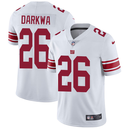 Nike Giants #26 Orleans Darkwa White Men's Stitched NFL Vapor Untouchable Limited Jersey - Click Image to Close